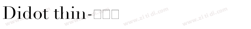Didot thin字体转换